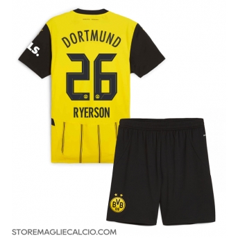 Borussia Dortmund Julian Ryerson #26 Maglia Gara Casa Repliche 2024-25 Bambino Maniche Corte